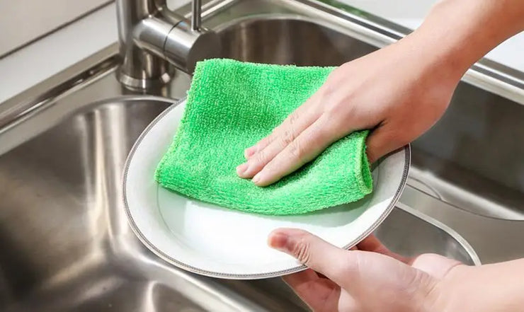 5/20PCS Dish Cloth Bamboo Fiber High Efficient Anti-grease Cleaning towel Washing Towel Magic Kitchen Cleaning Wiping Rag