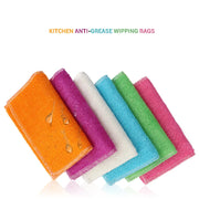 5-20Pcs Kitchen Anti-grease wipping rags efficient Bamboo Fiber Cleaning Cloth home washing dish Multifunctional Cleaning Tools