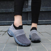 Womens Flats Slip On Shoes for Women Sock Sneakers Platform 2025 Comfortable Soft Ladies Spring Buty Damskie Sepatu Wanita Black