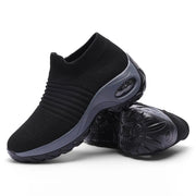 Womens Flats Slip On Shoes for Women Sock Sneakers Platform 2025 Comfortable Soft Ladies Spring Buty Damskie Sepatu Wanita Black