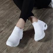 Womens Flats Slip On Shoes for Women Sock Sneakers Platform 2025 Comfortable Soft Ladies Spring Buty Damskie Sepatu Wanita Black