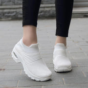 Womens Flats Slip On Shoes for Women Sock Sneakers Platform 2025 Comfortable Soft Ladies Spring Buty Damskie Sepatu Wanita Black