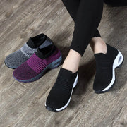 Womens Flats Slip On Shoes for Women Sock Sneakers Platform 2025 Comfortable Soft Ladies Spring Buty Damskie Sepatu Wanita Black