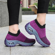 Womens Flats Slip On Shoes for Women Sock Sneakers Platform 2025 Comfortable Soft Ladies Spring Buty Damskie Sepatu Wanita Black