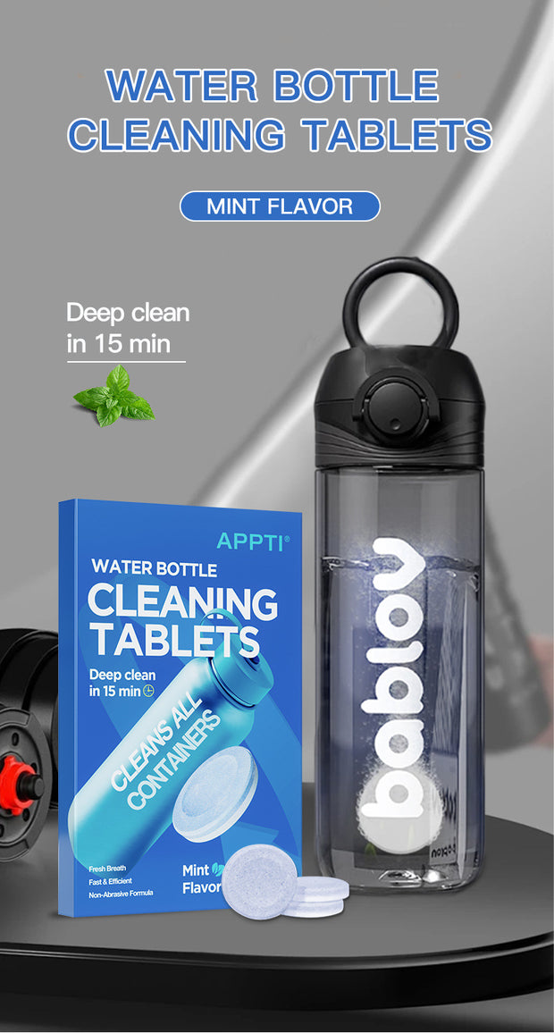 Water Bottle Cleaning Tablets Scale Cleaning Effervescent Tablets Decontamination Descaling Kettle Cleaning Kitchen Cleaner