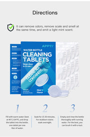 Water Bottle Cleaning Tablets Scale Cleaning Effervescent Tablets Decontamination Descaling Kettle Cleaning Kitchen Cleaner