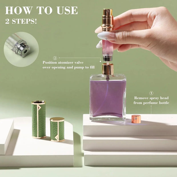 Perfume Travel Refillable Bottle 5ml Perfume Atomizer Bottle Portable Size Sprayer Bottle Luxurious Pocket Perfume Dispenser