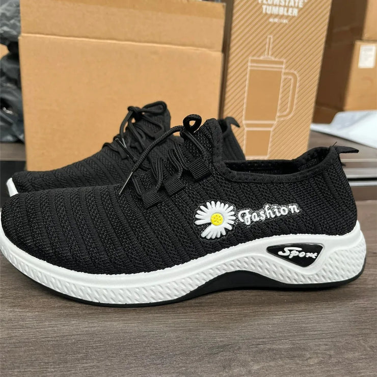 2025 NEW Stylish Women's Casual Flats in Fabric, Soft Sole Sneakers for Light Running and Everyday Wear