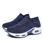 Women Sneakers 2020 Spring Flat Shoes Slip on Platform Sneakers for Women Black Breathable Mesh Sock Sneakers Shoes