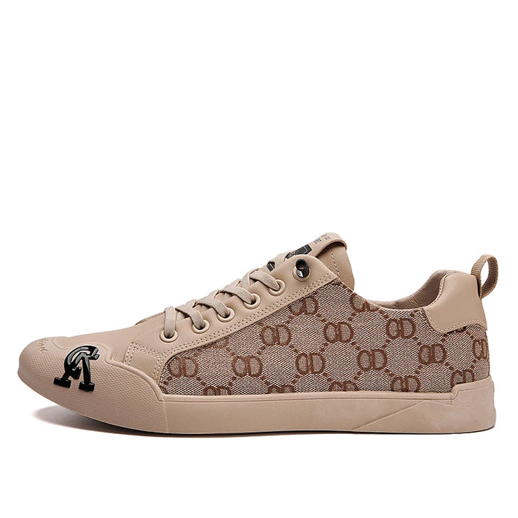 Luxury Black Men's Canvas Sneakers Designer Flat Vulcanized Shoes Men Low Top Casual Skateboard Shoes For Men Fashion Sneakers