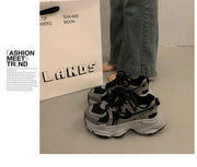 Chunky Platform Sneakers for Women Spring Fashion Thick Sole Vulcanized Shoes Woman Non Slip Mesh Breathable Casual Sports Shoes