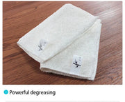1/5PCS Natural Bamboo Fiber Thickened Cleaning Cloth White Dish Towel Kitchen Scouring Pad Easy To Clean Bathroom Rags Dishcloth