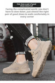Sneakers for Men Fashion Lace Up Platform Shoe White Breathable Comfortable Male Sport Running Shoes Zapatillas 2025