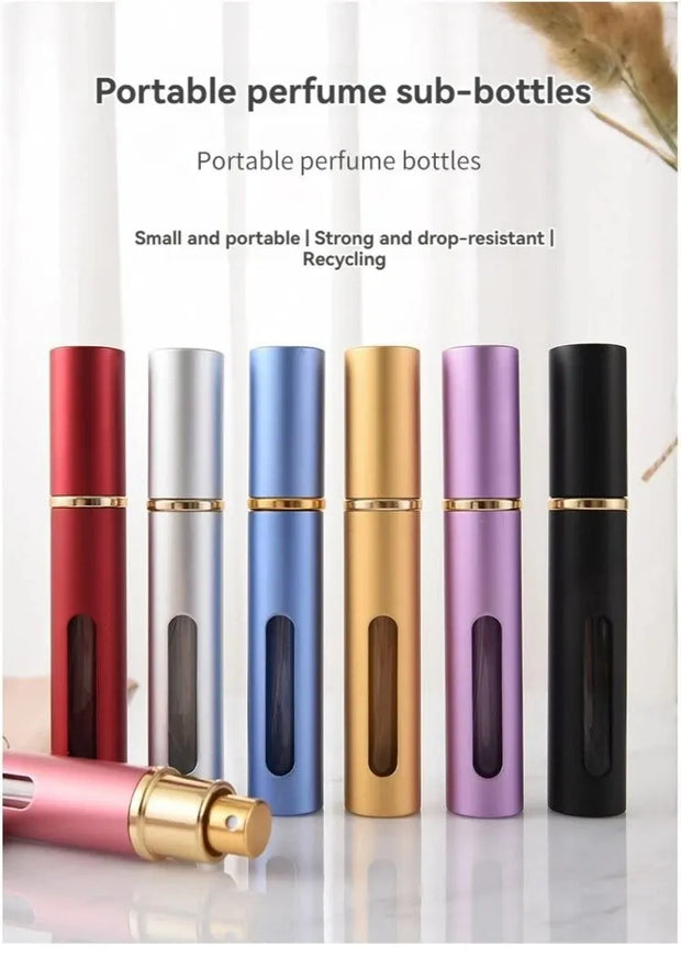 10ml Ultra Fine Spray Perfume Dispenser Visible Small Open Window Perfume Dispenser Bottle Portable Travel Sample Push Bottle
