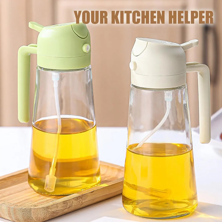 500ml Glass oil spray kitchen Spray Oil Sprayer Bottle Spray Oil Dispenser Oils Jar Cruet BBQ Baking Roasting Picnic Tool