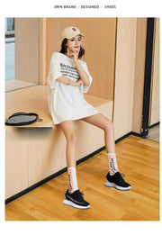 Fujin 2024 Women Summer Shoes New Sock Sneakers Platform Wedge Heel Dad Shoes Chunky Sneakers Pumps Breathable Comfy Shoes