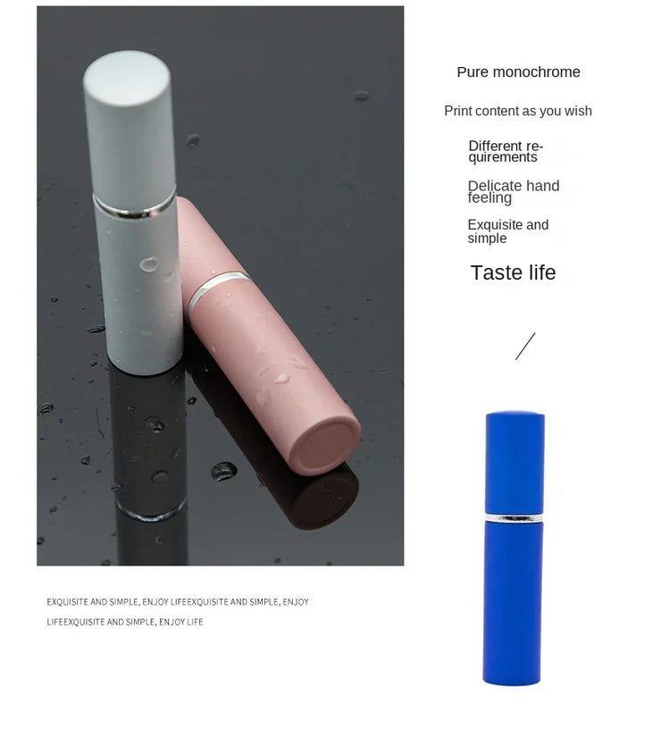 7PCS 5ML Aluminum Perfume Bottle Refillable Travel Perfume Atomizer Mini Glass Spray Bottle