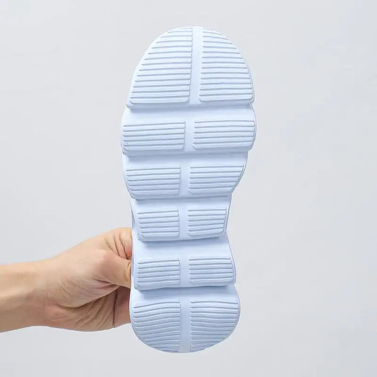 Butterfly Printed sock sneakers women fashion crystal slip on walking shoes woman comfortable non slip white sneakers plus size