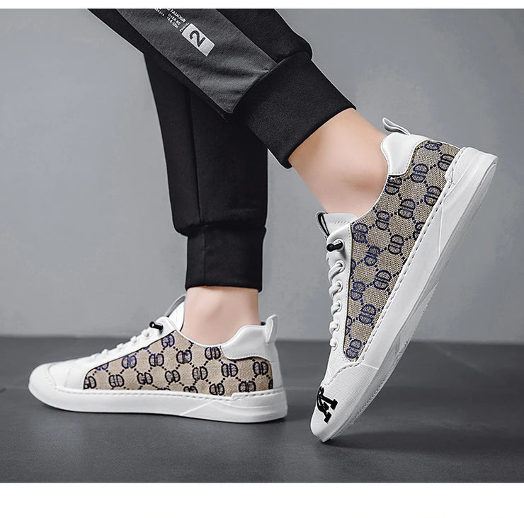 Luxury Black Men's Canvas Sneakers Designer Flat Vulcanized Shoes Men Low Top Casual Skateboard Shoes For Men Fashion Sneakers