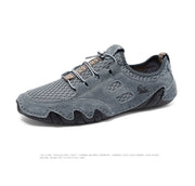 Men Fashion Sneakers Mesh Casual Shoes Lether Lac-up Mens Summer Lightweight Vulcanize Shoes Walking Sneakers Zapatillas Hombre
