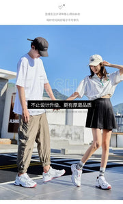 Mesh Sports Casual Running Round Toe Sports Women's Breathable Shoe Are Lightweight Comfortable Low Tie Shoes for Outdoor Hiking