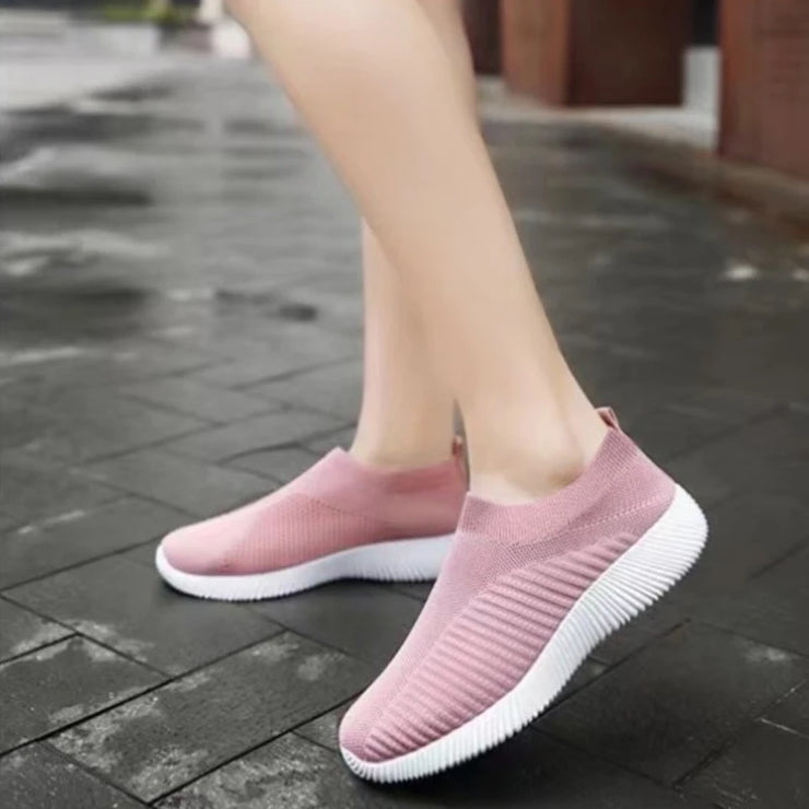 YRZL Womens Shoes Knitting Sock Sneakers Women Flat Shoes Casual Breathable Comfortable Slip on Flats Walking Shoes for Women