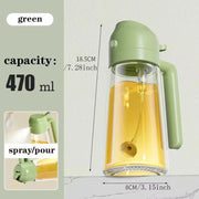 Dual purpose kitchen oil spray can leakproof oil can glass spray bottle kitchen household Plastic or glass bottle body