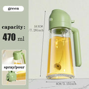 Dual purpose kitchen oil spray can leakproof oil can glass spray bottle kitchen household Plastic or glass bottle body