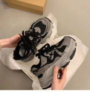Chunky Platform Sneakers for Women Spring Fashion Thick Sole Vulcanized Shoes Woman Non Slip Mesh Breathable Casual Sports Shoes