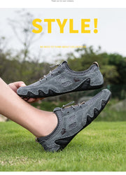 Men Fashion Sneakers Mesh Casual Shoes Lether Lac-up Mens Summer Lightweight Vulcanize Shoes Walking Sneakers Zapatillas Hombre