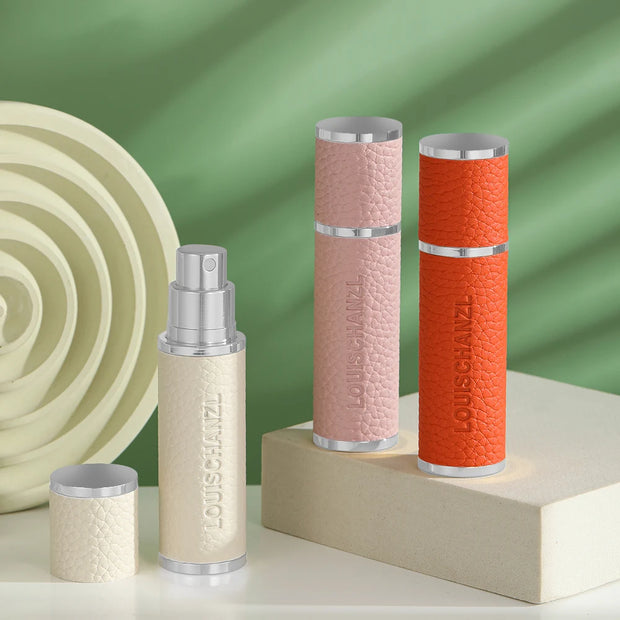 Louischanzl Perfume Atomizer Bottle magnet  Portable leather Sprayer for Boarding Tight Sealing Travel Perfume Spray gift 5ml