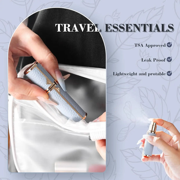 Perfume Travel Refillable Bottle 5ml Perfume Atomizer Bottle Portable Size Sprayer Bottle Luxurious Pocket Perfume Dispenser