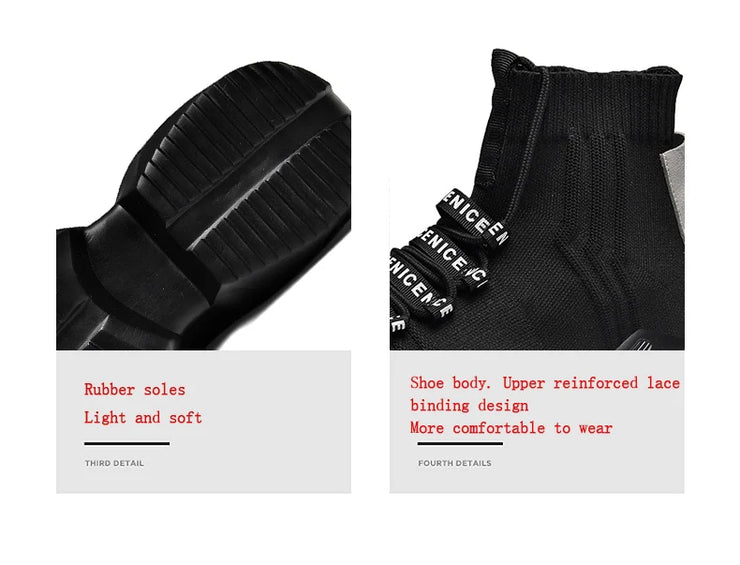 2025 New In Men's Retro Sock Sneakers High Top Chunky Men Shoes Breathable Thick Bottom Casual Shoes Zapatos De Hombre