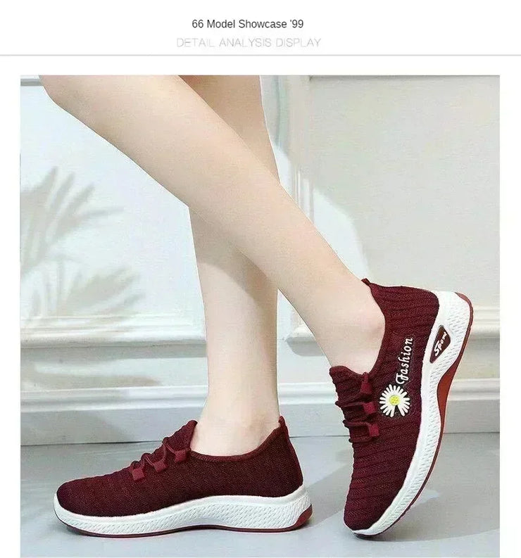 2025 NEW Stylish Women's Casual Flats in Fabric, Soft Sole Sneakers for Light Running and Everyday Wear