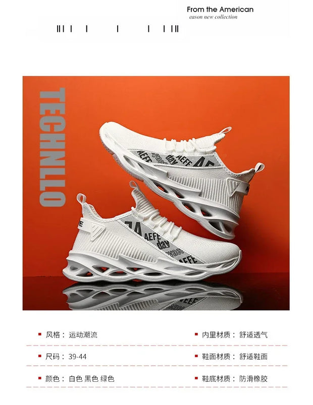 2025 New Men's Sneakers Mesh Breathable Running Shoes Fashion Outdoor Lace Up Sport Casual Shoes Lightweight Comfortable