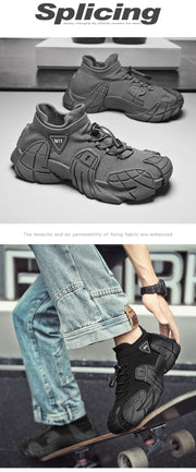 Men Trendy Octopus Sports Shoes Men Mesh Breathable Jogging Shoes Oversize Walking Shoes Male Footwear Mid-top Sock Sneakers