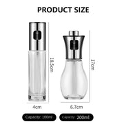 304 Stainless Steel Oil Press Spray Glass Bottle for Cooking Kitchen Restaurant Bottle Perfect for Healthy Cooking and Baking