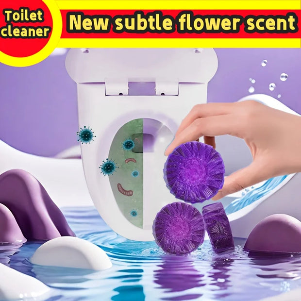 Purple Multi-Function Cleaning Tablets, Automatic Toilet Cleaning Tablets,Effervescent Tablets, Toilet  Foam Cleaning Deodorant