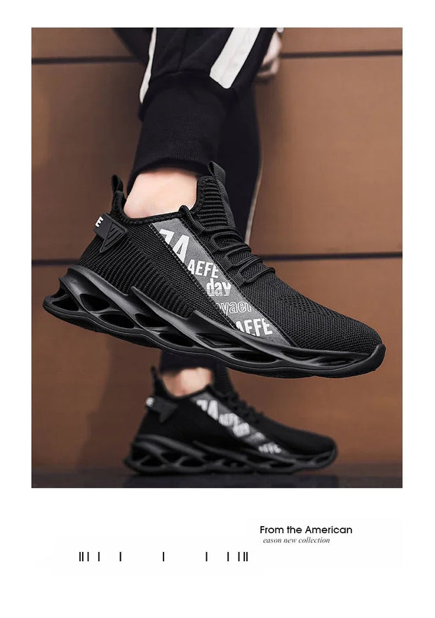 2025 New Men's Sneakers Mesh Breathable Running Shoes Fashion Outdoor Lace Up Sport Casual Shoes Lightweight Comfortable
