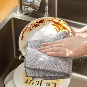 Bamboo Charcoal Dishcloth Reusable Absorbent Car Window Cleaning Cloths Non-stick Oil Microfiber Towel Home Washing Dishes Rag