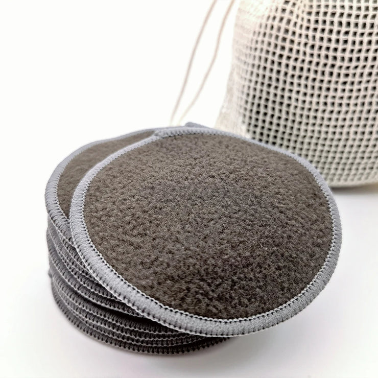 12PC Reusable Cotton Pads Makeup Remover Pads Washable Round Bamboo Make Up Pads Cloth Nursing Pads Skin Care Tool Skin Cleaning