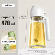 Dual purpose kitchen oil spray can leakproof oil can glass spray bottle kitchen household Plastic or glass bottle body