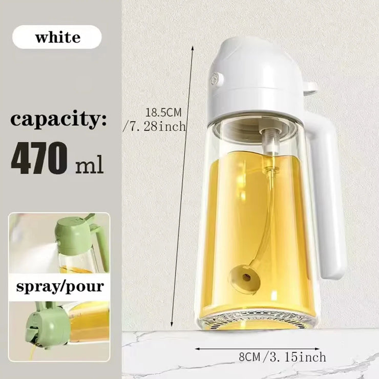 Dual purpose kitchen oil spray can leakproof oil can glass spray bottle kitchen household Plastic or glass bottle body
