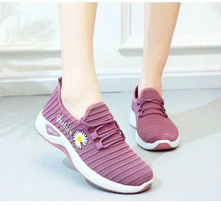 2025 NEW Stylish Women's Casual Flats in Fabric, Soft Sole Sneakers for Light Running and Everyday Wear
