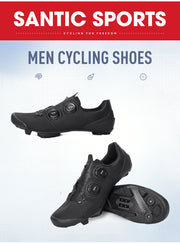 Santic Cycling Mountain Lock Shoes Outdoor Riding Sport MTB Bike Indoor Biking Carbon Fiber Sole Sneakers Comfortable Breathable