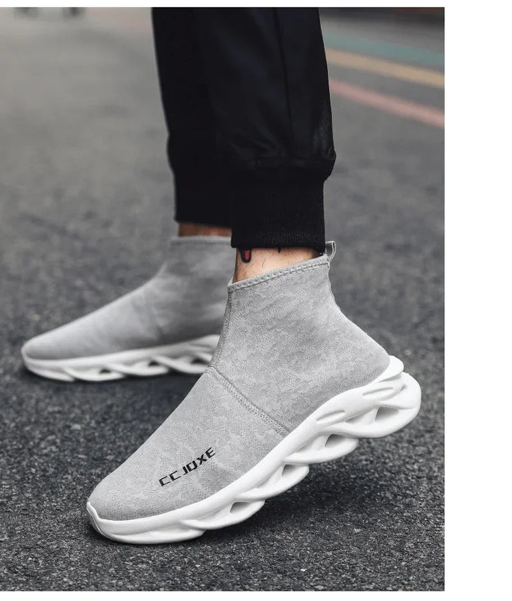 Socks Shoes for Men Black Sneakers Light Breathable Women Runing Shoes Outdoor Platform High Top Men Shoes New Unisex Sport Shoe