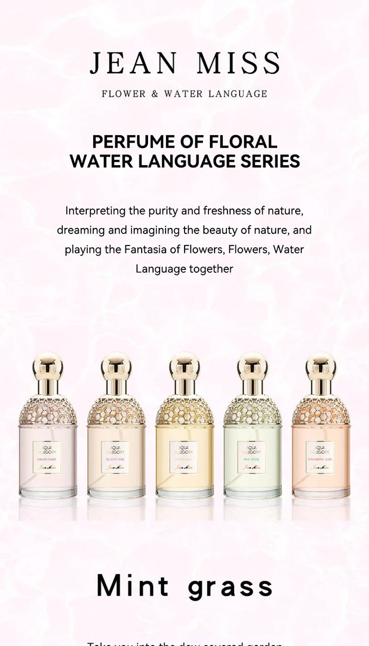 Original brand perfume Flower Language Women's perfume has a fresh, natural and long-lasting floral and fruity scent.
