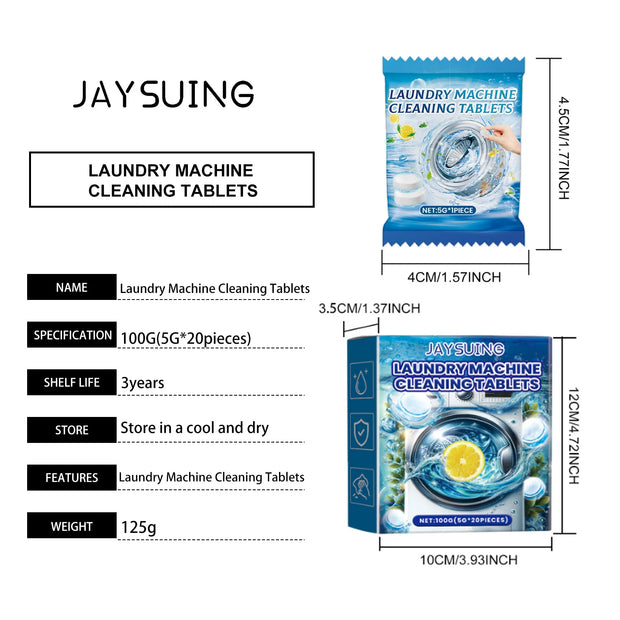 12/20Pcs Household Cleaning Accessories Washing Machine/Toilet Bowl/Pipe Cleaning Tablets Effervescent Cleaning Tablets Cleaner