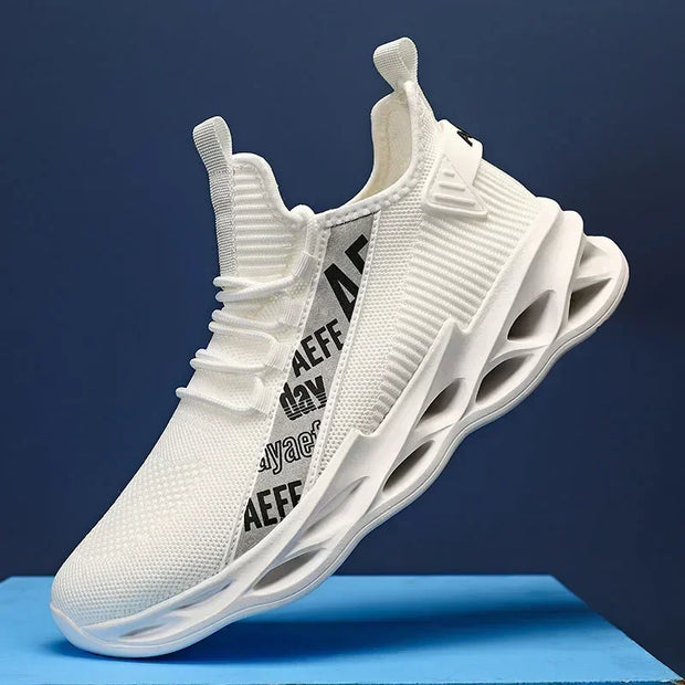 2025 New Men's Sneakers Mesh Breathable Running Shoes Fashion Outdoor Lace Up Sport Casual Shoes Lightweight Comfortable