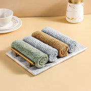 Bamboo Charcoal Fiber Cleaning Cloth Rags Water Absorption Non-Stick Oil Washing Kitchen Towel Household Cleaning Wiping Tools